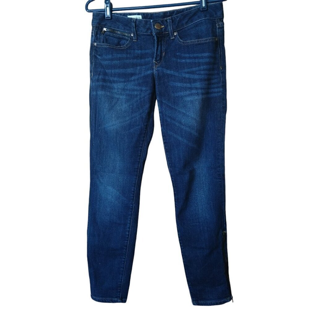Gap 1969 Women's Size 28 Always Skinny Blue Denim Jeans With Zippered Leg
